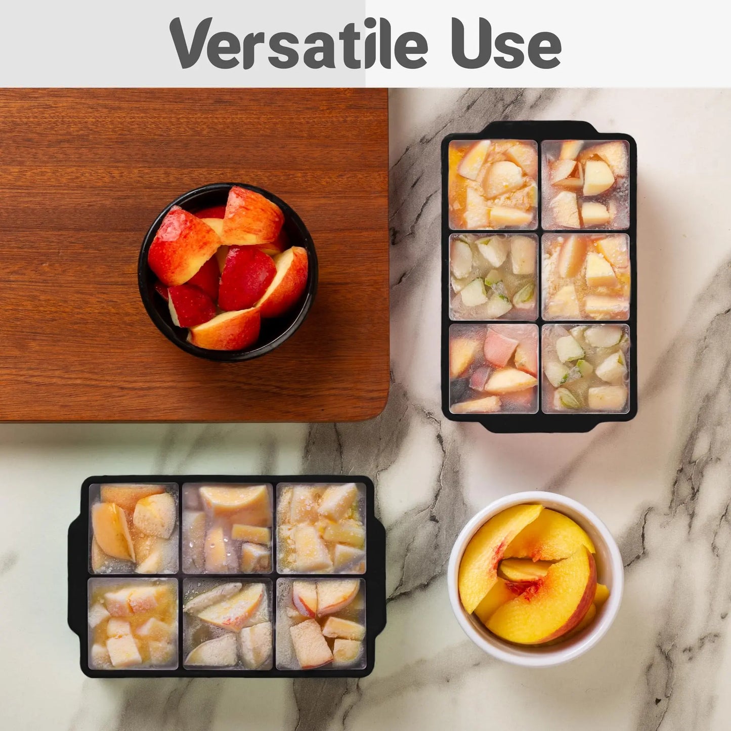 4/6/8/15Grids Silicone Ice Cube Molds ,Spherical Ice Molds Reusable Whiskey Ice Cube Molds.