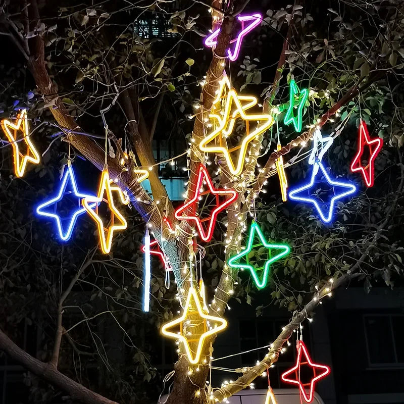 LED String Lights Christmas Tree Decoration 30CM 20CM Rattan Ball Hanging Lamp Holiday Wedding Fairy Garland Light Outdoor Home