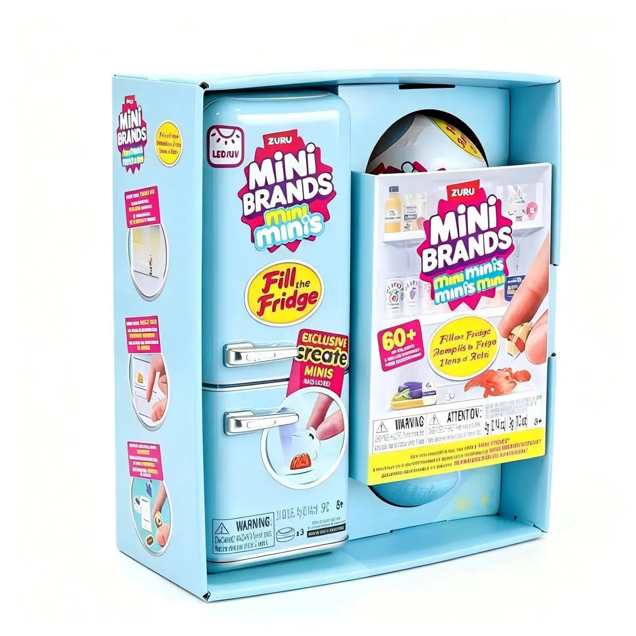 Zuru Mini Brands Mini Minis Fill The Fridge Simulation Refrigerator Toy Blind Box Set Surprise Ball Pretend Play Micro Miniature