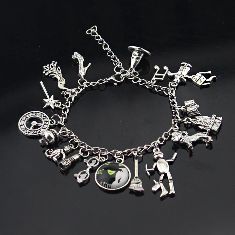 Fashion Wicked Charm Bracelet Wicked the Musical Bangle Jewelry Defy Gravity Elphaba Glinda Crystal Beads Bracelets ﻿