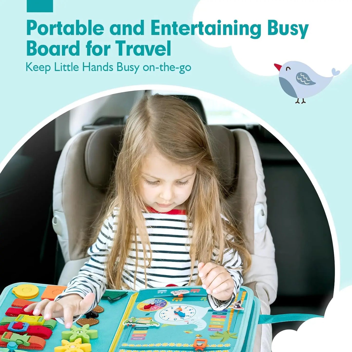 Montessori Busy Board Toys For Toddlers Busy Book For Fine Motor Educational Learning Activities With Life Skills Sensory Toys