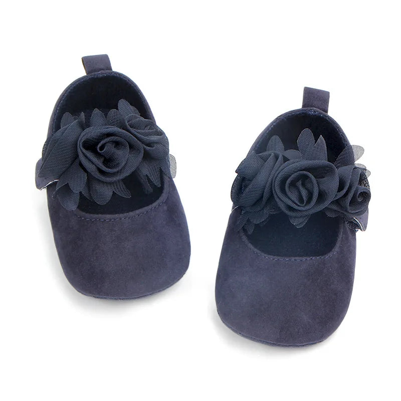 Baby Girl Shoes First Walkers Flower Pattern Fabric Cotton Shoe Unisex Non-slip Breathable Soft Bottom Toddler Crib 0-18M