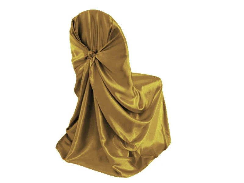 BITFLY Self Tie Satin Chair Covers Wedding Banquet Party Decoration Annual Dinner Supplies Universal Home Decor