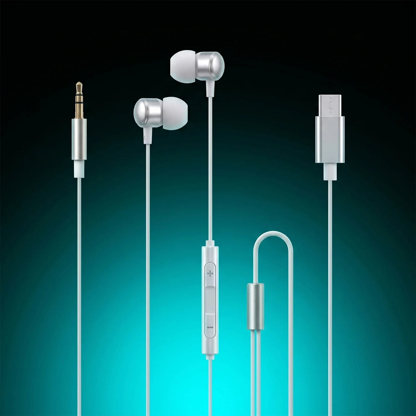 Noise Reduction Wired Headphones Type C Wired Earphones With HD Mic Earbuds For Xiaomi Realme Samsung Galaxy S25 S24 S23 S22 S21