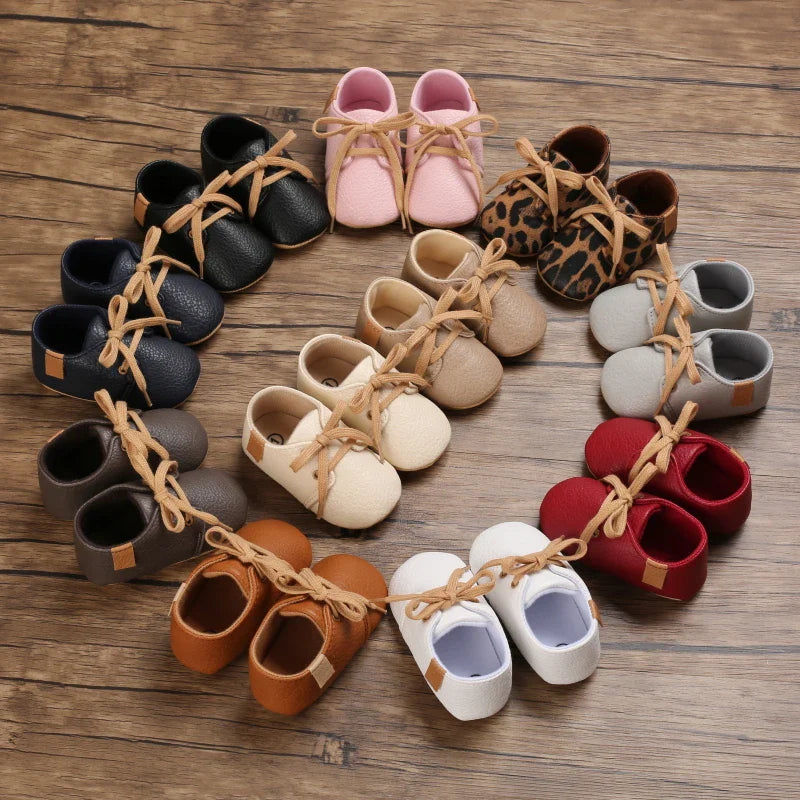 Baby Mid Top Sneakers - Classic Solid Color Casual Sneakers,  Non slip Rubber Sole, Beginner's Children's Shoes.