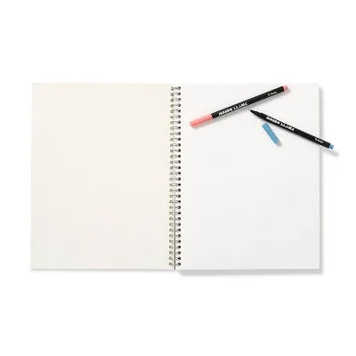 8.5"X11" Medium Weight Sketchbook - : Twin-Wire, Acid-Free, Soft Cover, 70 Pages 11 Inch White for Home Office School Essentials