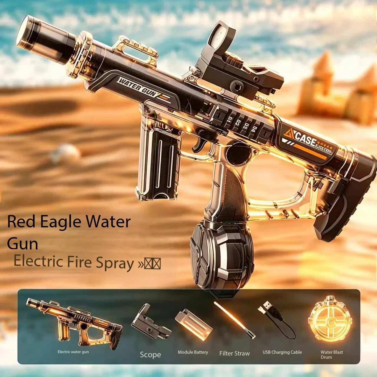 Electric Water Guns For Adults Powerful Squirt Water Large Capacity Automatic Continuous Water Gun Summer Outdoor Toys for Kid
