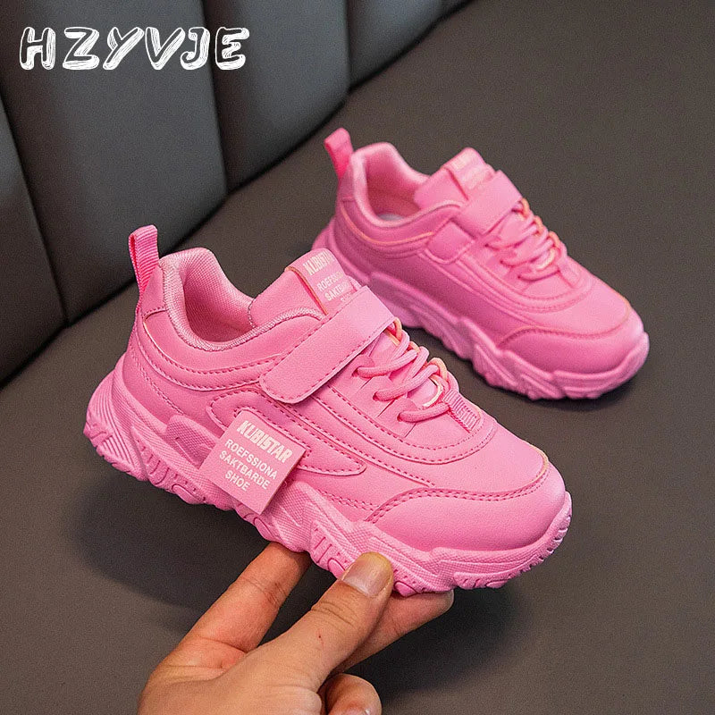 Spring and Autumn New Children's Sports Shoes Girls' Fashion Leisure Mesh Breathable Non-slip Running Shoes Student Sneakers