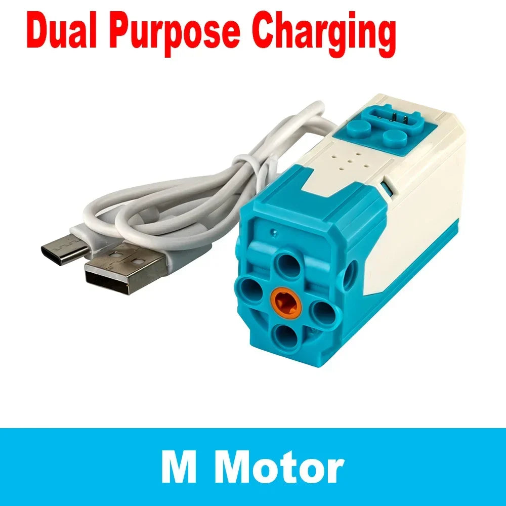 DIY MOC Remote Control Set Rechargeable Battery Box Blue-tooth M Motor Speed Control APP Program PF Building Blocks Modification