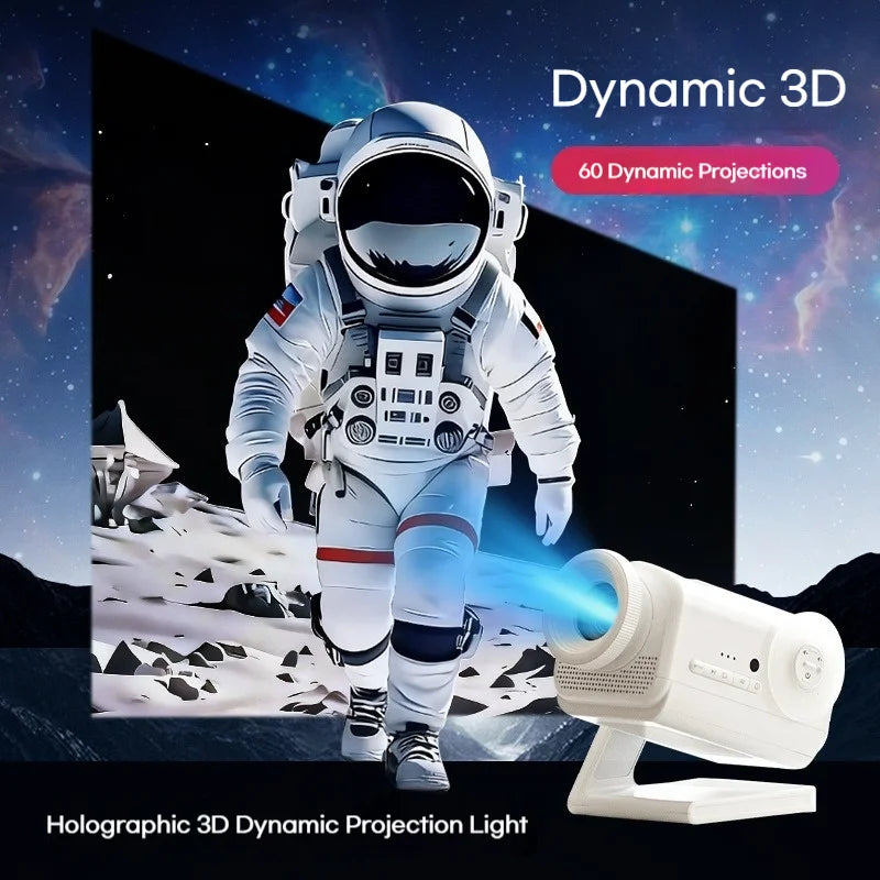 Holographic Star Projector: 60 Dynamic Scenes, 3D HD Floating, Home Cinema Effect, Kids Bedroom Light