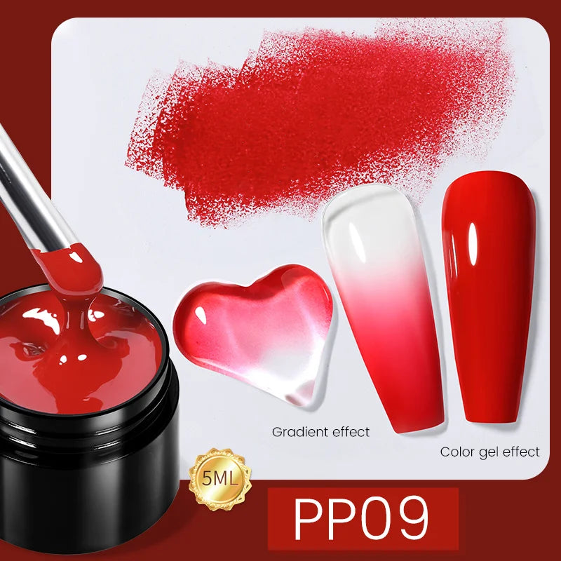BORN PRETTY Non Stick Hand Solid Extension Nail Gel Polish Clear Pink Nude Aurora Luminous 3D Modeling Carving Nail  Gel