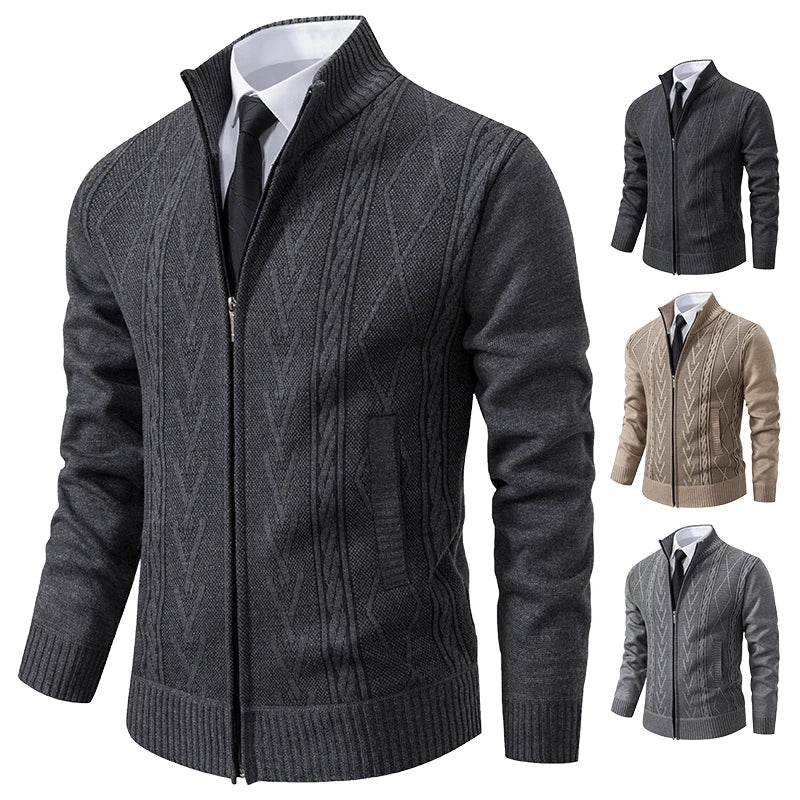2023 autumn and winter new cashmere padded warm casual knitted sweater.