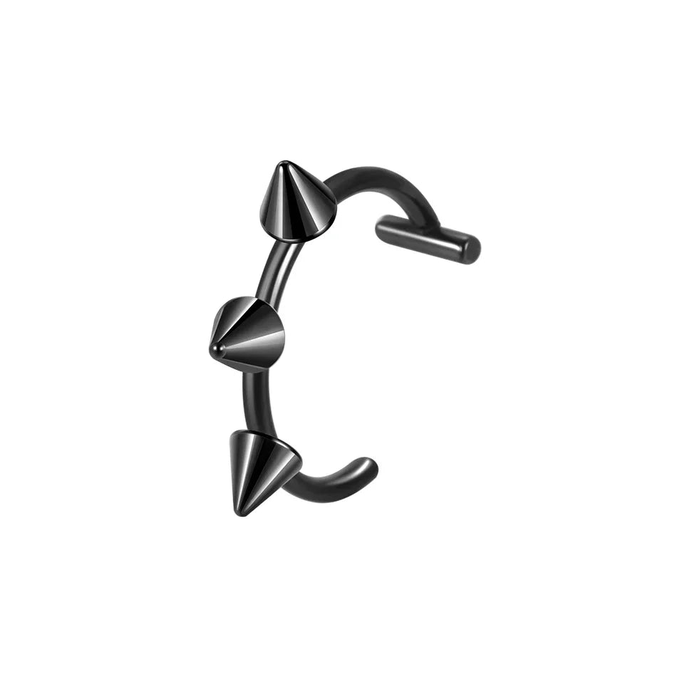 1PC Stainless Steel Fake Nose Ring Hoop Septum Rings Non-Pierced C Clip Lip Ring Earring Fake Nose Piercings Women Body Jewelry