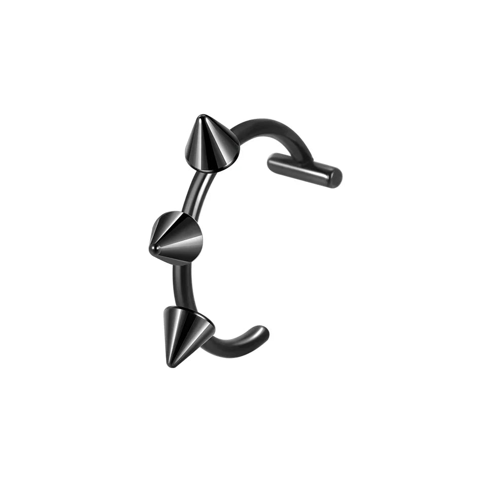 1PC Stainless Steel Fake Nose Ring Hoop Septum Rings Non-Pierced C
