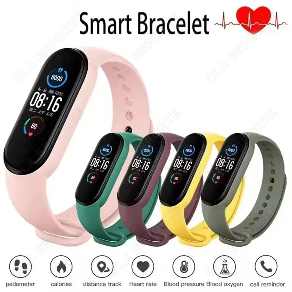 M7 Smart Band Watch Men Women Silicone Heart Rate Smart Band Varied Dial Fitness Tracker Fitness Sport Bracelet For Android HW12