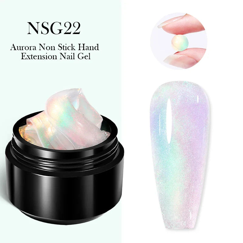 BORN PRETTY Non Stick Hand Solid Extension Nail Gel Polish Clear Pink Nude Aurora Luminous 3D Modeling Carving Nail  Gel
