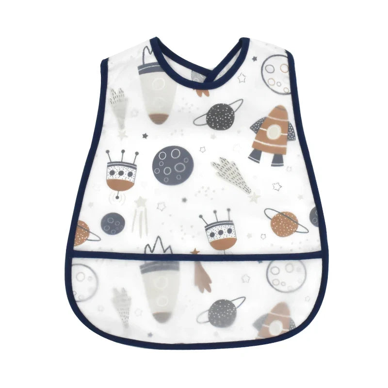 2023new Cartoon Pattern EVA Waterproof Pocket Lunch Feeding Bibs