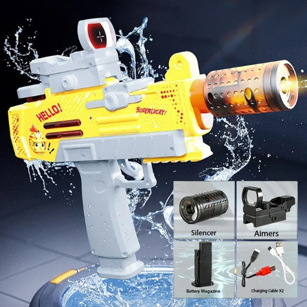 UZI Water Gun Toy Swimming Pool Play Water Adult Shots Games Toy Outdoor Games High Pressure Water Gun Summer Swimming Pool Toys