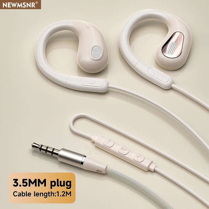 YX2 Clip-on Wired Control Type C&3.5mm Headphones 9D Surround Sound Bass Earbuds Sports Gaming Headset ENC Earphones For Samsung