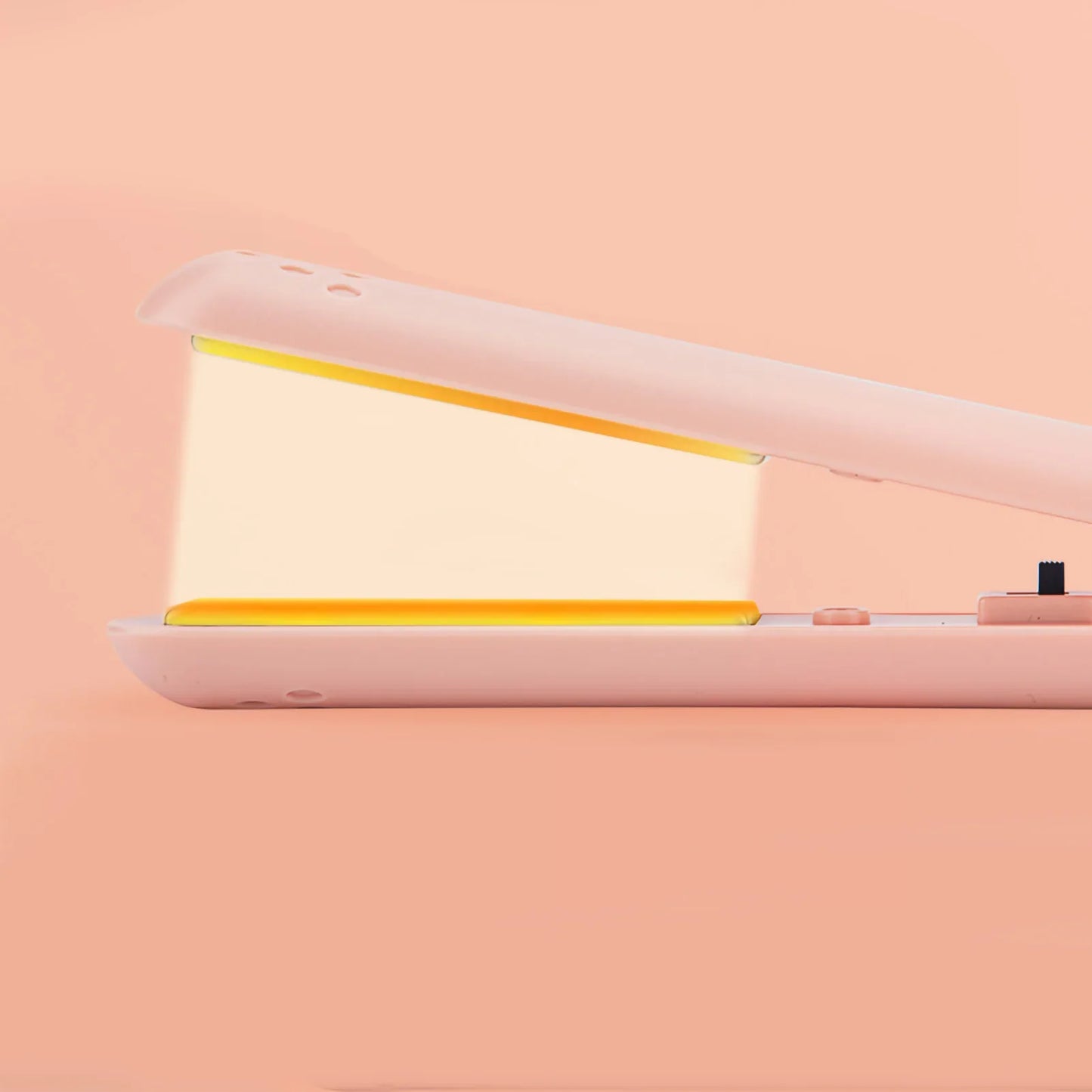 Heating Straightening Iron Mini 2 in 1 Hair Straightener USB Ceramics Heating Straightening Curling Flat Iron