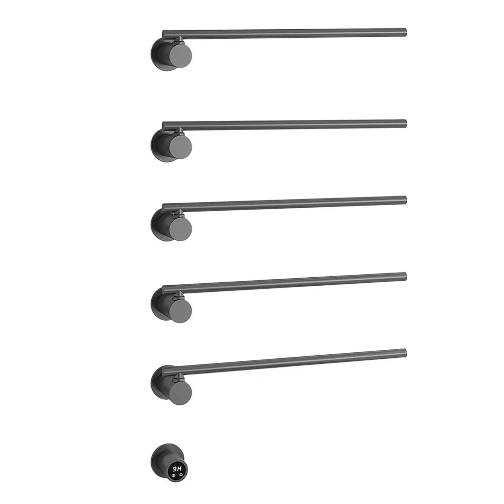 Smart Heated Towel Rack,Bathroom Towel Warmer with Timer, Adjustable Temperature, Rotating Bars,Towel Dryer,Bathroom Towel Rail