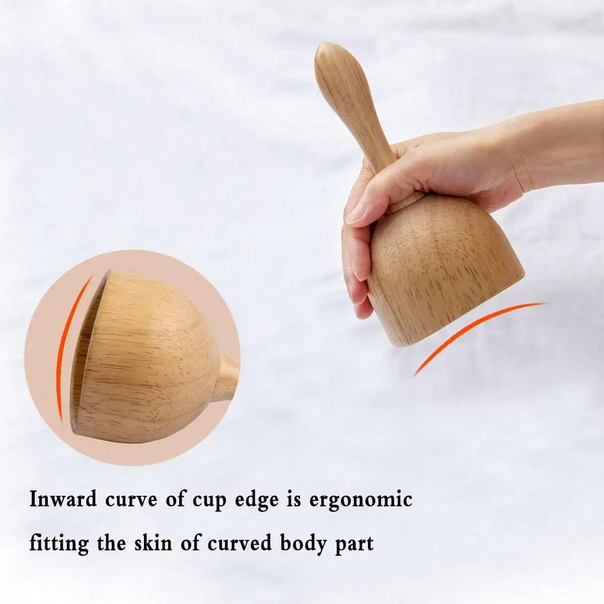 1pc Wooden Handheld Massage Cup, Wooden Swedish Cup Massage Tool, Wood Massager Trigger Point Release for Body Sculpting Gua Sha