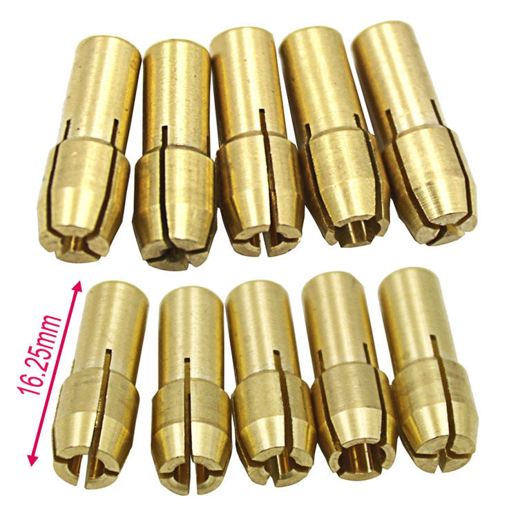 10 PCS Three-claw Copper Clamp Nut for Electric Mill Fittings，Bore diameter: 3.2mm, Bore diameter: 3.2mm
