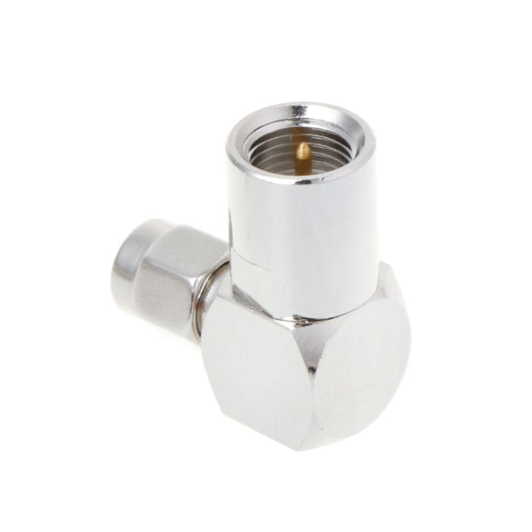 Both SMA Male to FME RF Plug Right Angle Connector Folded Adapter for Coaxial Cable