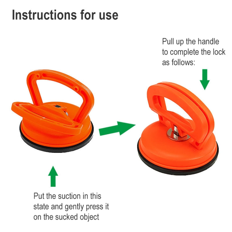 Large Car Dent Repair Puller Suction Cup Bodywork Panel Sucker, Large, Black, Large Orange