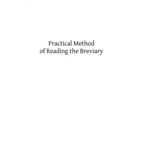 Practical Method of Reading the Breviary