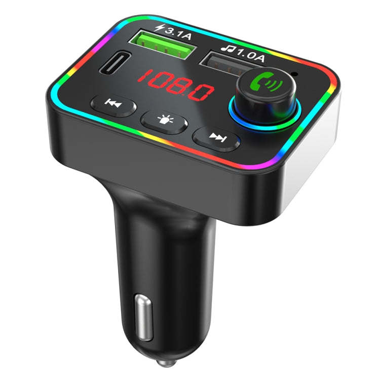 F4 Car MP3 Player FM Transmitter Colorful Backlight USB Charger Dual USB Car Accessories, F4