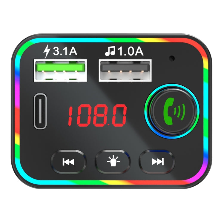 F4 Car MP3 Player FM Transmitter Colorful Backlight USB Charger Dual USB Car Accessories, F4