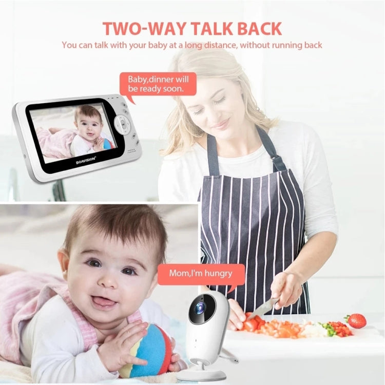 VB608 4.3 inch Wireless Video Baby Monitor IR LED Night Vision Intercom Surveillance Camera(UK Plug)
