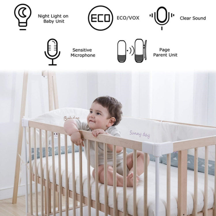 DBM-8 Wireless Audio Two-way Talk Back Baby Monitor, Intercom Sound Alert for Infant(AU Plug)