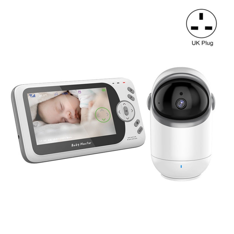 VB801 4.3 inch Night Vision Camera Baby Monitor, Wireless Intercom Audio Video Camera, Temperature Detection(UK Plug)