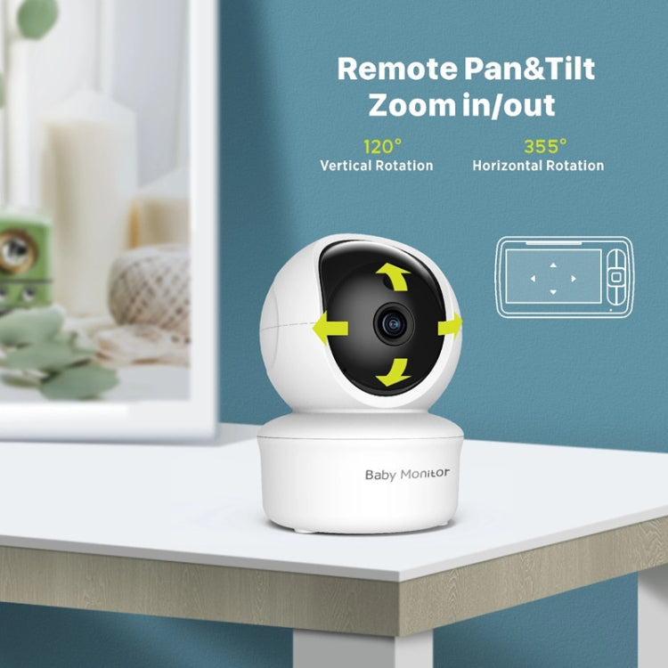SM650 Wireless Video Baby Camera Intercom Night Vision Temperature Monitoring Cam(US Plug)