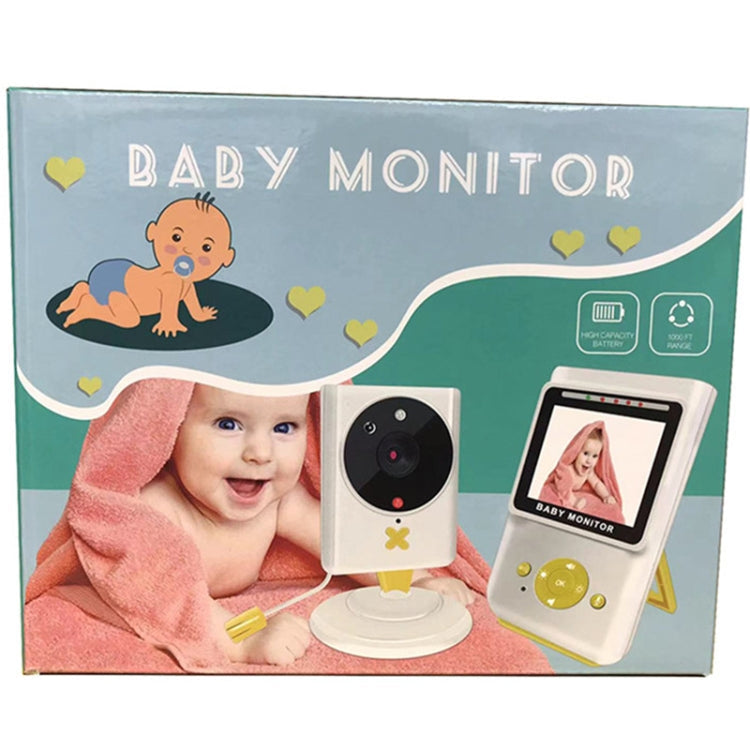 855P 2.4 inch Home Wireless Yellow Baby Monitor with Baby Surveillance Camera(UK Plug)
