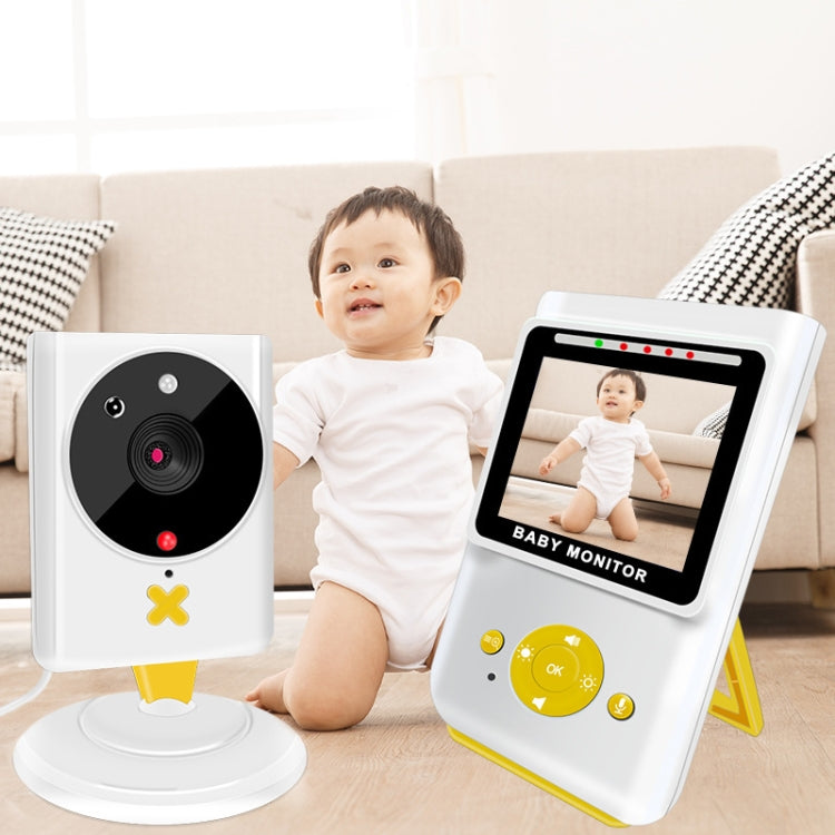 855P 2.4 inch Home Wireless Yellow Baby Monitor with Baby Surveillance Camera(UK Plug)