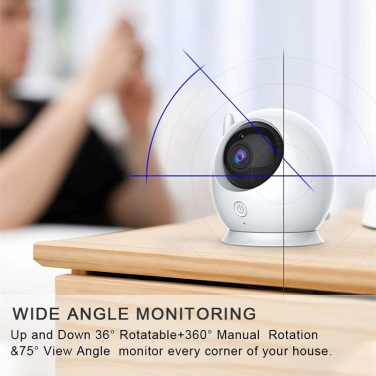 ABM100 4.3 inch Wireless Video Color Night Vision Baby Monitor 360-Degree Security Camera(US Plug)