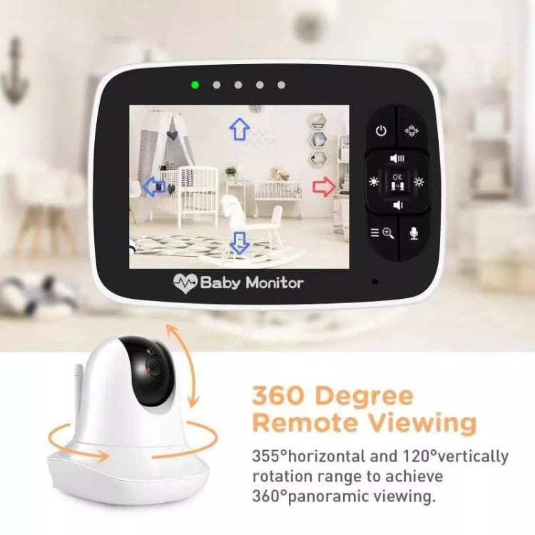 SM935 3.5 inch LCD Screen Wireless Video Baby Monitor Night Vision Two-Way Audio IP Camera(EU Plug)