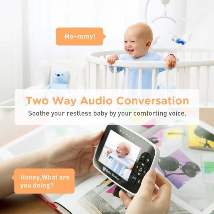 SM935 3.5 inch LCD Screen Wireless Video Baby Monitor Night Vision Two-Way Audio IP Camera(EU Plug)