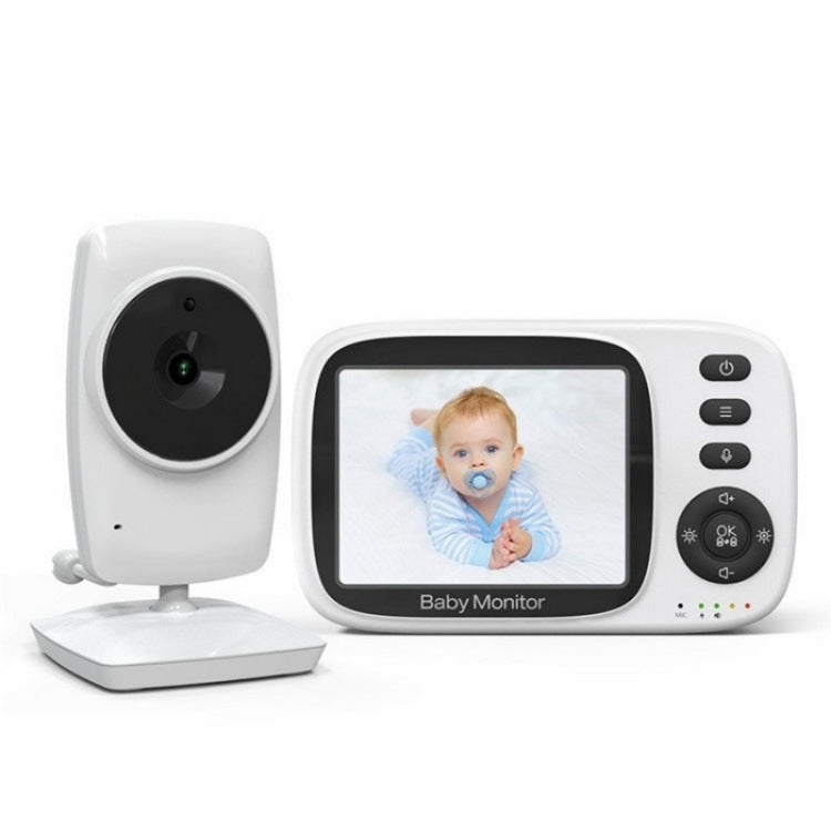 MC632A 2 Way Voice Talk Temperature Monitoring Baby Camera 3.2 inch Screen Baby Monitor(UK Plug)