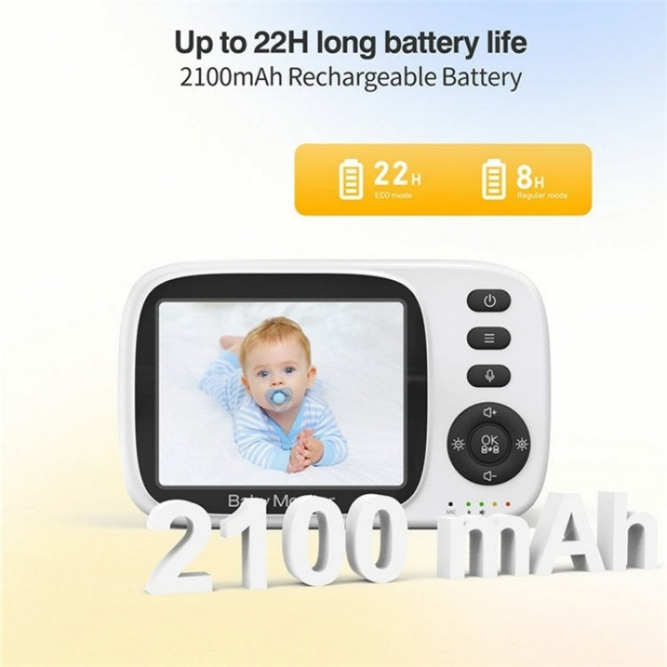 MC632A 2 Way Voice Talk Temperature Monitoring Baby Camera 3.2 inch Screen Baby Monitor(UK Plug)
