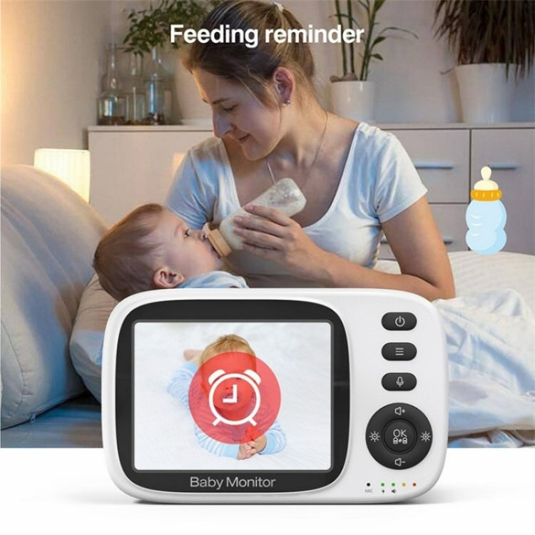 MC632A 2 Way Voice Talk Temperature Monitoring Baby Camera 3.2 inch Screen Baby Monitor(UK Plug)