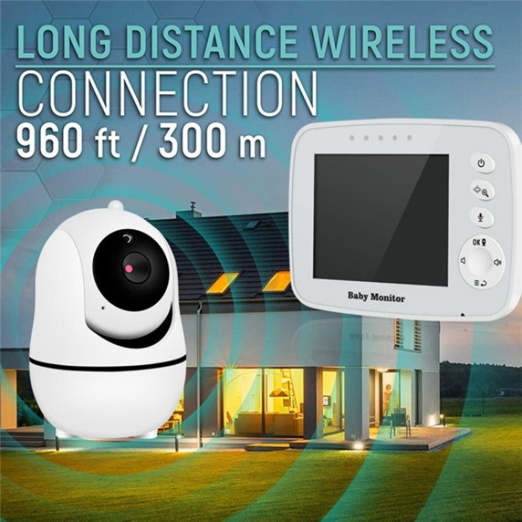 SM32PTA Two-Way Audio Night Vision Surveillance Camera 3.5 inch Baby Monitor(UK Plug)