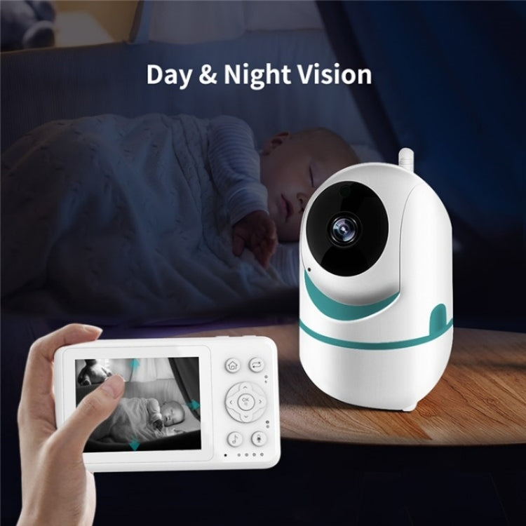 D031 2 Way Voice Built-in Lullabies Home Baby Security Camera 3.2-inch LCD Baby Monitor(AU Plug)