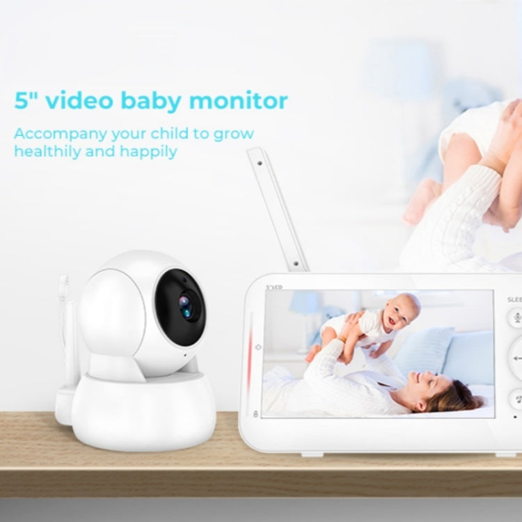 Infrared Night Vision Two-way Intercom Baby Monitor 5-inch Wireless Digital Monitor(AU Plug)