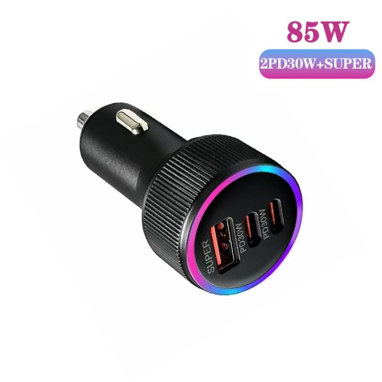 M31 Aluminum Alloy 85W PD30W x 2 + QC3.0 25W Multi Protocol Car Charger