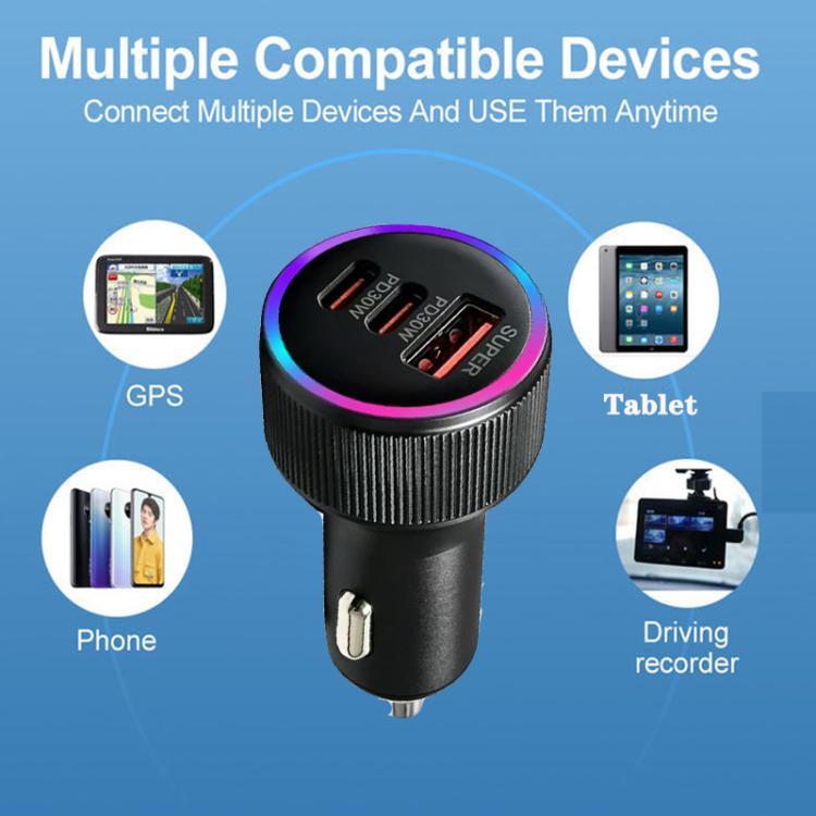 M31 Aluminum Alloy 85W PD30W x 2 + QC3.0 25W Multi Protocol Car Charger