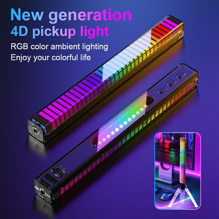 L029 Rechargeable 4D RGB Bluetooth Music Rhythm Light Sound Pickup LED Strip with APP Control, L029